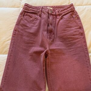 PacSun Women's Mauve Straight Leg Jeans